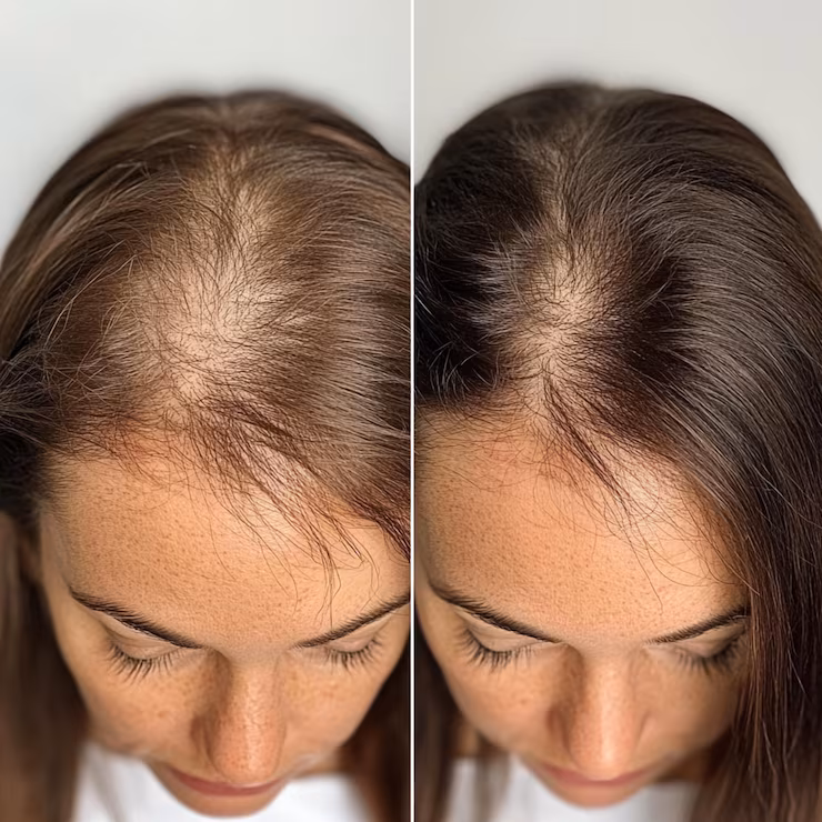 Hair Fall — before and after homeopathic treatment